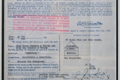 61.LLOYDS CERTIFICATE OF INSURANCE 1950 61.LLOYDS CERTIFICATE OF INSURANCE 1950
