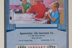 108.APPALACHIAN LIFE INSURANCE CO 1965 CARDBOARD CALENDAR